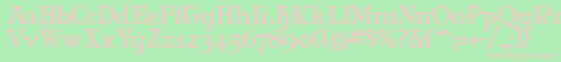 MaryJaneWindlin Font – Pink Fonts on Green Background