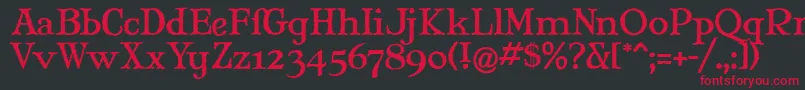 MaryJaneWindlin Font – Red Fonts on Black Background