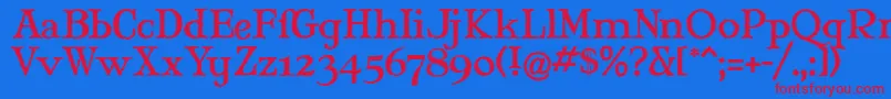 MaryJaneWindlin Font – Red Fonts on Blue Background