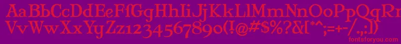 MaryJaneWindlin Font – Red Fonts on Purple Background