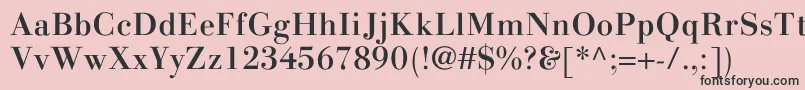 LinotypegianottenMedium Font – Black Fonts on Pink Background