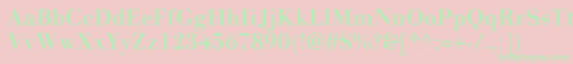 LinotypegianottenMedium Font – Green Fonts on Pink Background