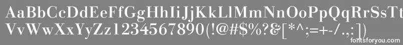 フォントLinotypegianottenMedium – 灰色の背景に白い文字