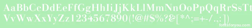 LinotypegianottenMedium Font – White Fonts on Green Background