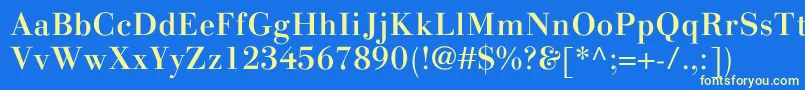 LinotypegianottenMedium Font – Yellow Fonts on Blue Background