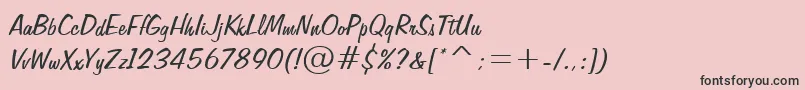 FiffigbRegular Font – Black Fonts on Pink Background