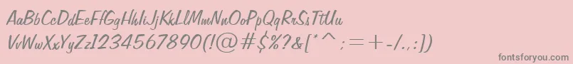More about FiffigbRegular Font FiffigbRegular Font – Gray Fonts on Pink Background