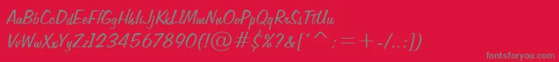 Шрифт FiffigbRegular – серые шрифты на красном фоне