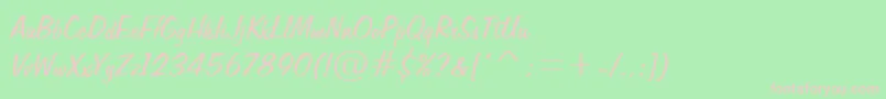 FiffigbRegular Font – Pink Fonts on Green Background