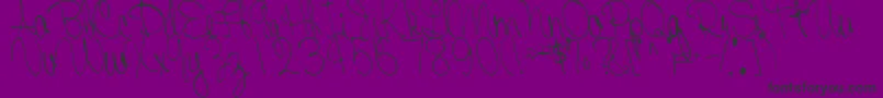 FairRegularTtstd-Schriftart – Schwarze Schriften auf violettem Hintergrund