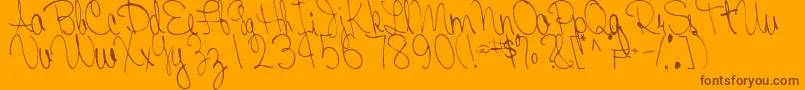 FairRegularTtstd Font – Brown Fonts on Orange Background