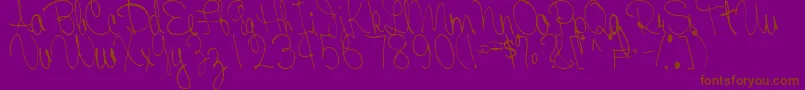 FairRegularTtstd Font – Brown Fonts on Purple Background