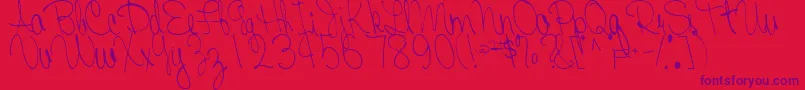 FairRegularTtstd Font – Purple Fonts on Red Background
