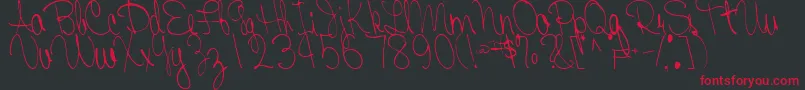 En savoir plus sur la police FairRegularTtstd Police FairRegularTtstd – polices rouges sur fond noir