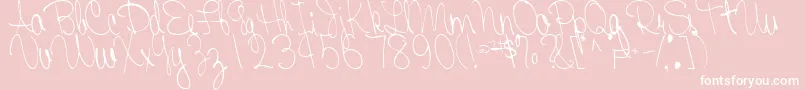 Шрифт FairRegularTtstd – белые шрифты на розовом фоне