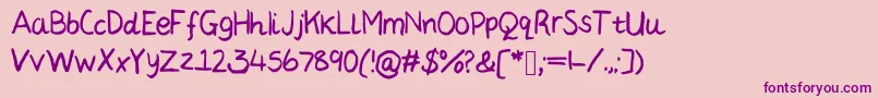 Lcdaisy Font – Purple Fonts on Pink Background