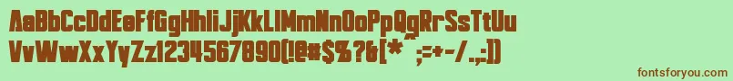 BayformanceBold Font – Brown Fonts on Green Background