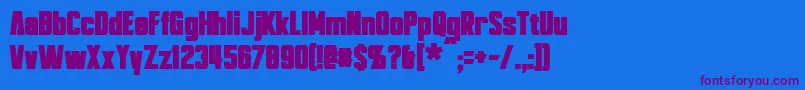 BayformanceBold Font – Purple Fonts on Blue Background