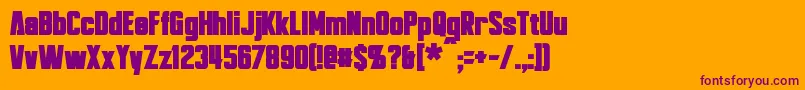 BayformanceBold Font – Purple Fonts on Orange Background