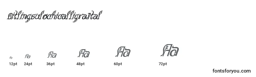 BitlingsulochicalligraItal Font Sizes