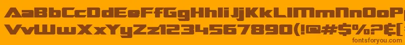 SfTransroboticsExtendedBold Font – Brown Fonts on Orange Background