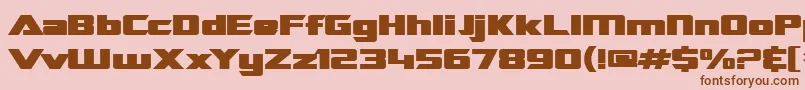 SfTransroboticsExtendedBold Font – Brown Fonts on Pink Background