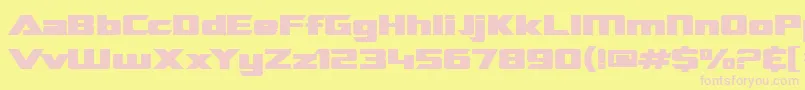 SfTransroboticsExtendedBold Font – Pink Fonts on Yellow Background