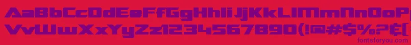 SfTransroboticsExtendedBold Font – Purple Fonts on Red Background