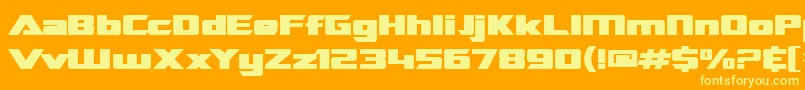 SfTransroboticsExtendedBold Font – Yellow Fonts on Orange Background