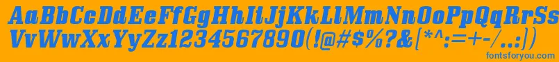 Lisätietoja BullpenhvItalic-fontista BullpenhvItalic-fontti – siniset fontit oranssilla taustalla