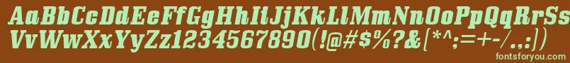 More about BullpenhvItalic Font BullpenhvItalic Font – Green Fonts on Brown Background