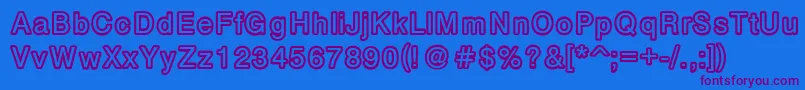 Weitere Informationen zur Carbono-Schriftart Carbono-Schriftart – Violette Schriften auf blauem Hintergrund