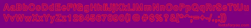 Carbono-Schriftart – Rote Schriften auf violettem Hintergrund