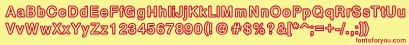 Carbono Font – Red Fonts on Yellow Background