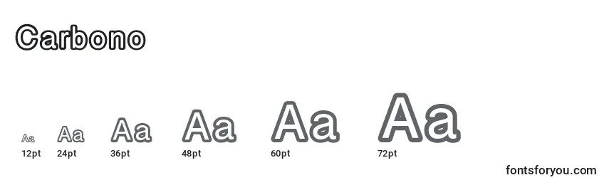 Carbono Font Sizes