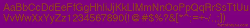 Шрифт Cyrvetica – коричневые шрифты на фиолетовом фоне