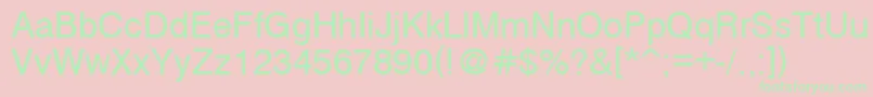 Cyrvetica Font – Green Fonts on Pink Background