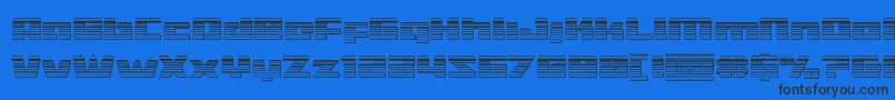 Turbochargechrome Font – Black Fonts on Blue Background