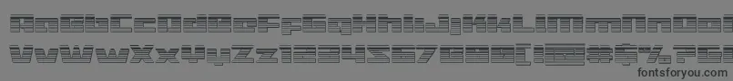 フォントTurbochargechrome – 黒い文字の灰色の背景
