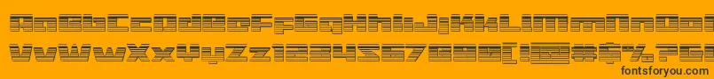 Шрифт Turbochargechrome – чёрные шрифты на оранжевом фоне