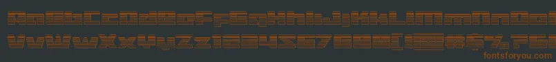 Fonte Turbochargechrome – fontes marrons em um fundo preto