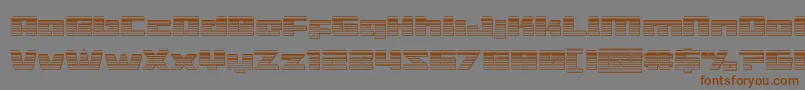 Turbochargechrome Font – Brown Fonts on Gray Background