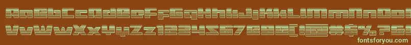 Turbochargechrome Font – Green Fonts on Brown Background
