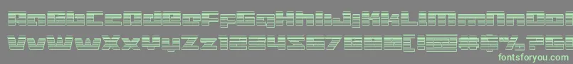 Turbochargechrome Font – Green Fonts on Gray Background