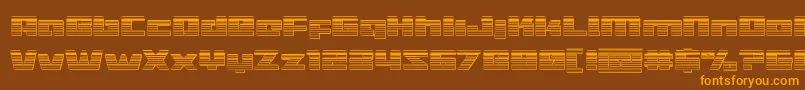 Turbochargechrome Font – Orange Fonts on Brown Background