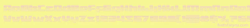 Turbochargechrome Font – Pink Fonts on Yellow Background