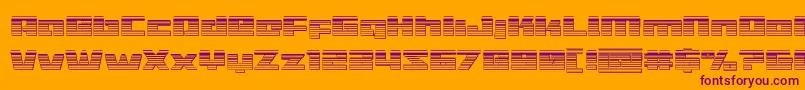 Turbochargechrome Font – Purple Fonts on Orange Background