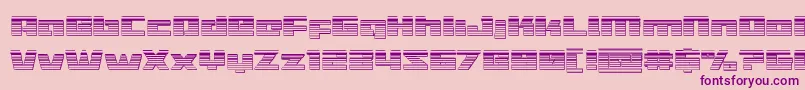 Turbochargechrome Font – Purple Fonts on Pink Background