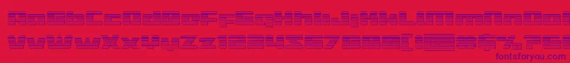 Turbochargechrome Font – Purple Fonts on Red Background