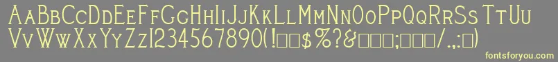 Cleavers Font – Yellow Fonts on Gray Background
